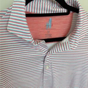 Red Blue Striped Johnnie-O Polo